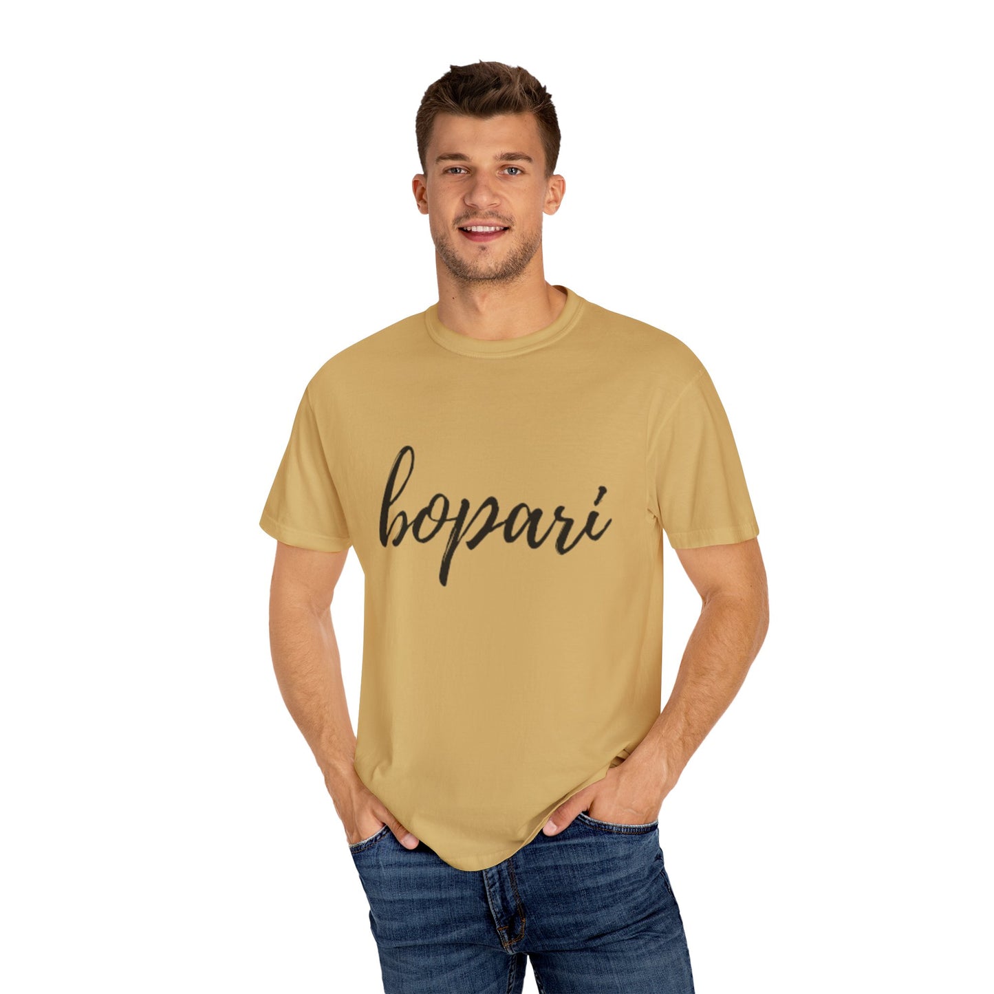 Unisex Garment-Dyed T-Shirt - "Bopari" Design - Casual Chic