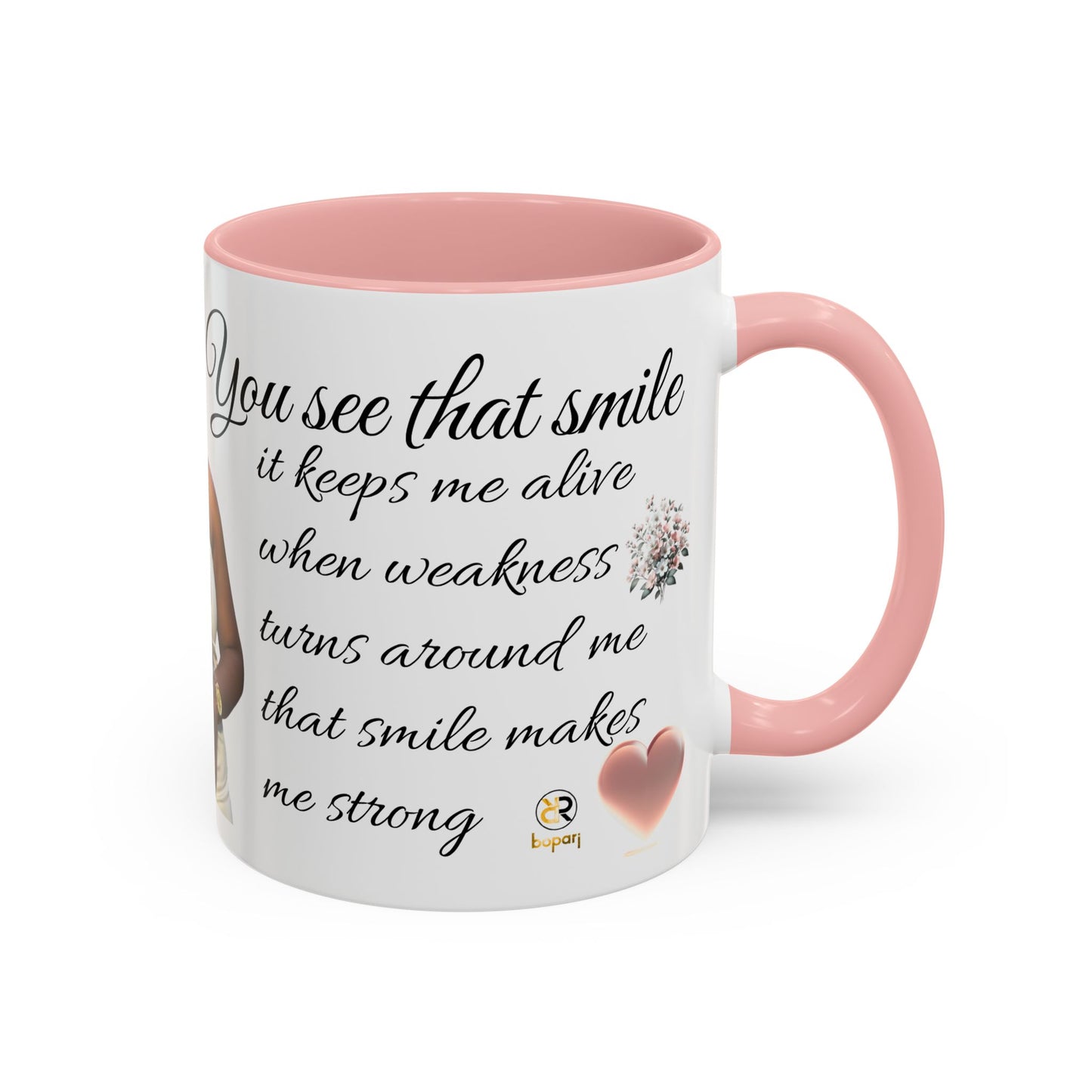Inspirational Accent Coffee Mug - 11 & 15oz - Motivational Quote for Strength & Positivity