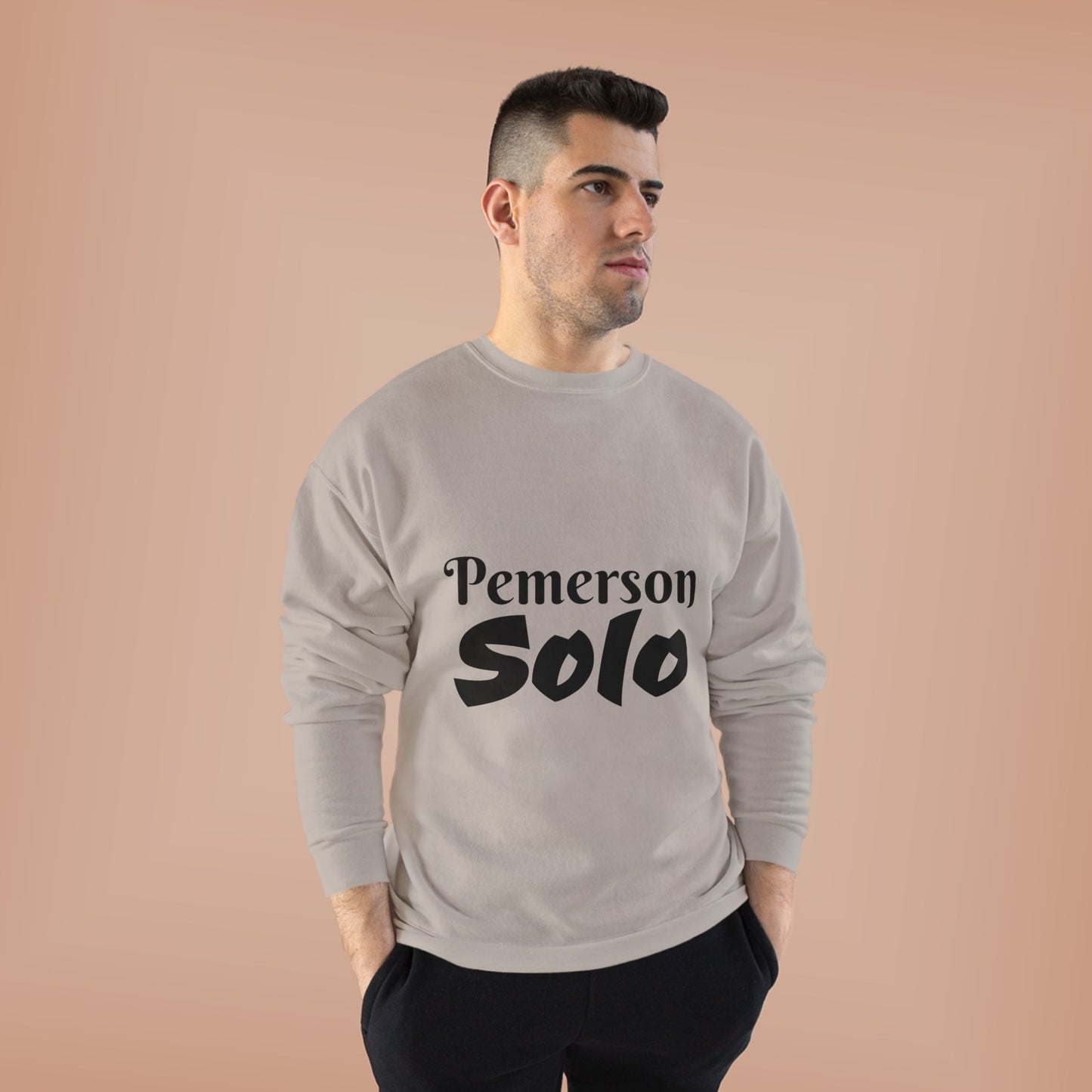 Eco-Friendly Crewneck Sweatshirt - 'Pemerson Solo' Design