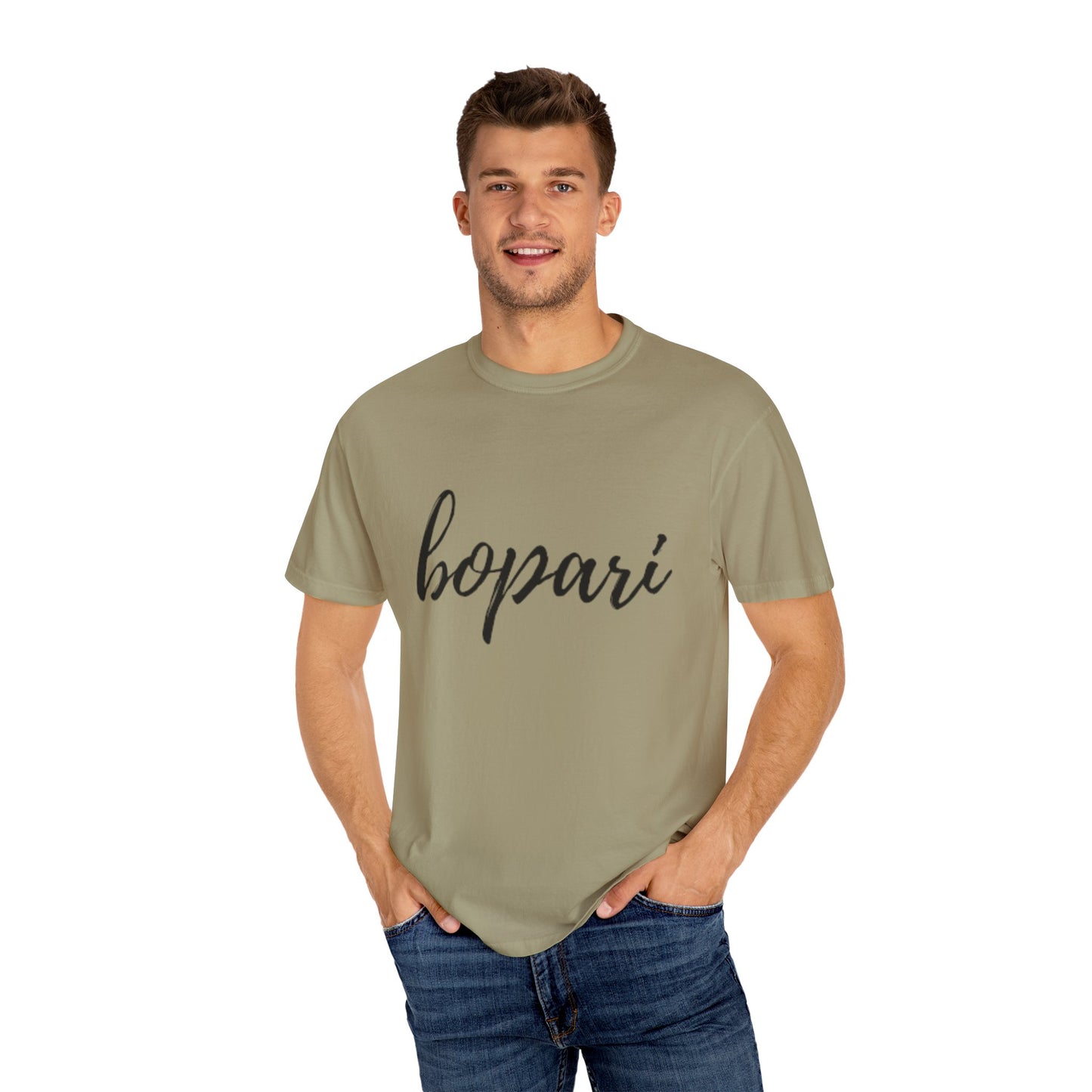 Unisex Garment-Dyed T-Shirt - "Bopari" Design - Casual Chic