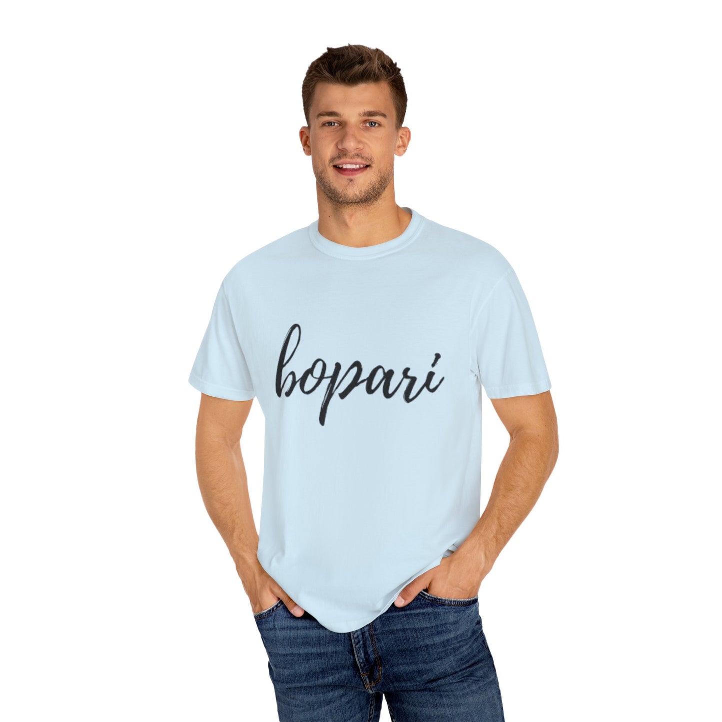 Unisex Garment-Dyed T-Shirt - "Bopari" Design - Casual Chic