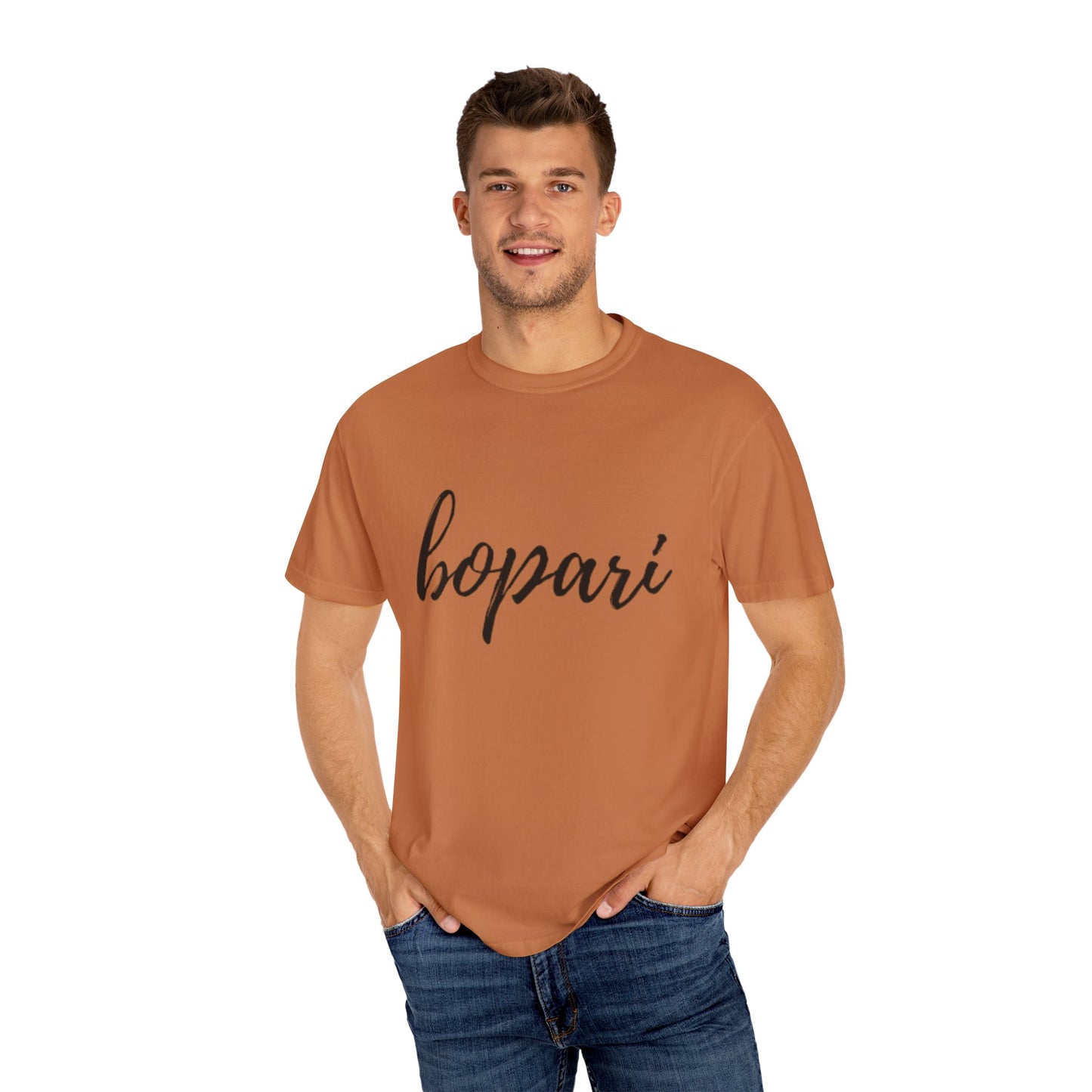 Unisex Garment-Dyed T-Shirt - "Bopari" Design - Casual Chic