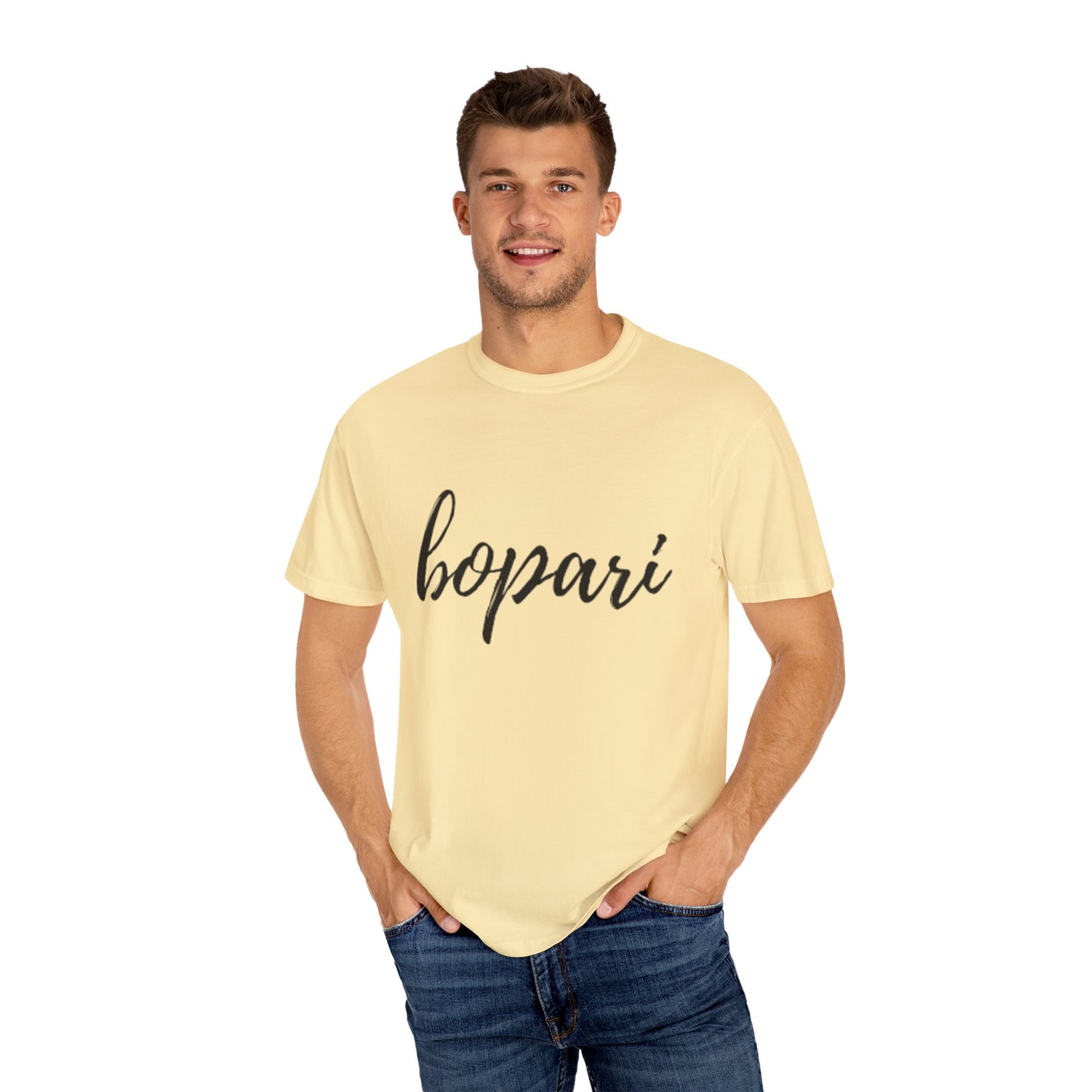 Unisex Garment-Dyed T-Shirt - "Bopari" Design - Casual Chic
