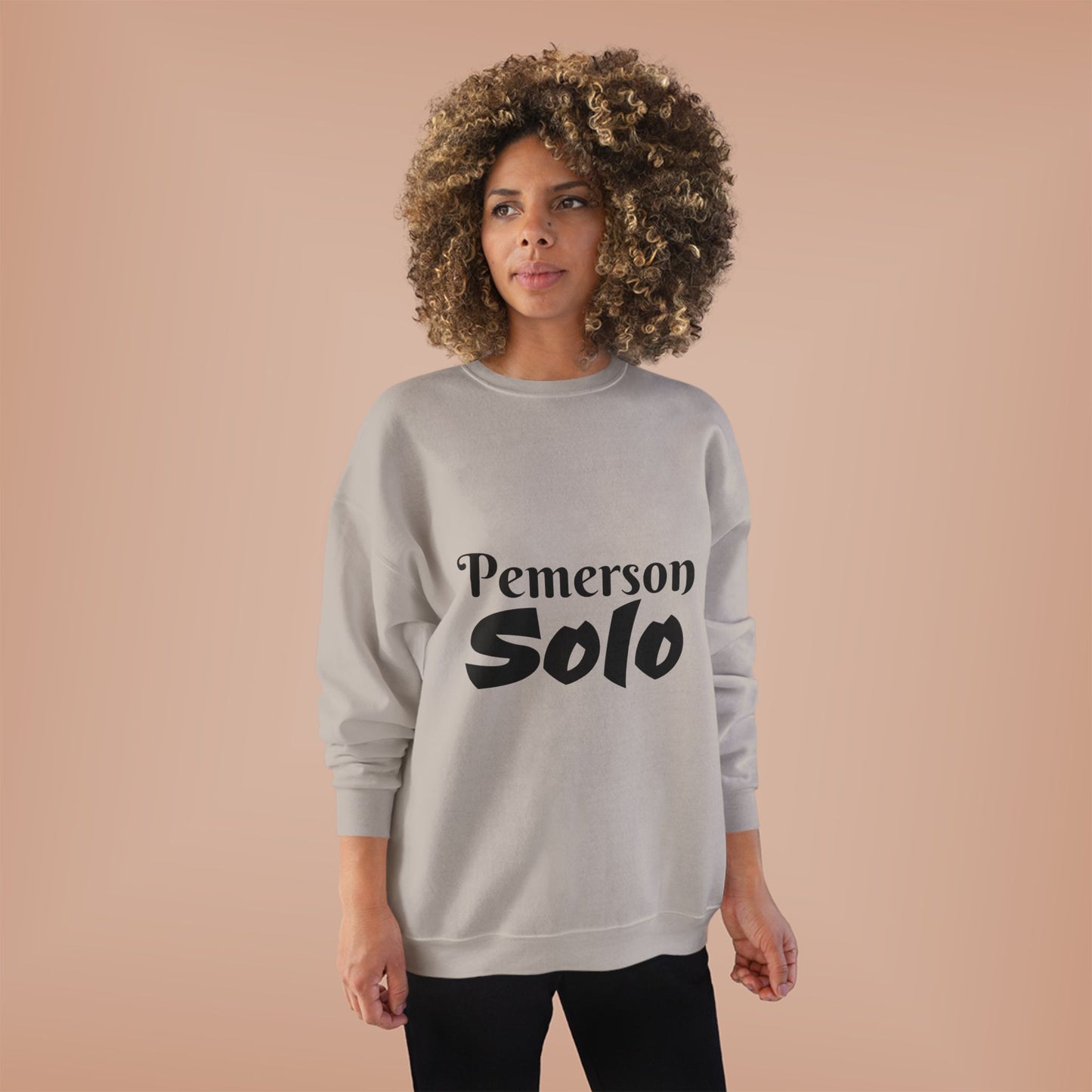 Eco-Friendly Crewneck Sweatshirt - 'Pemerson Solo' Design