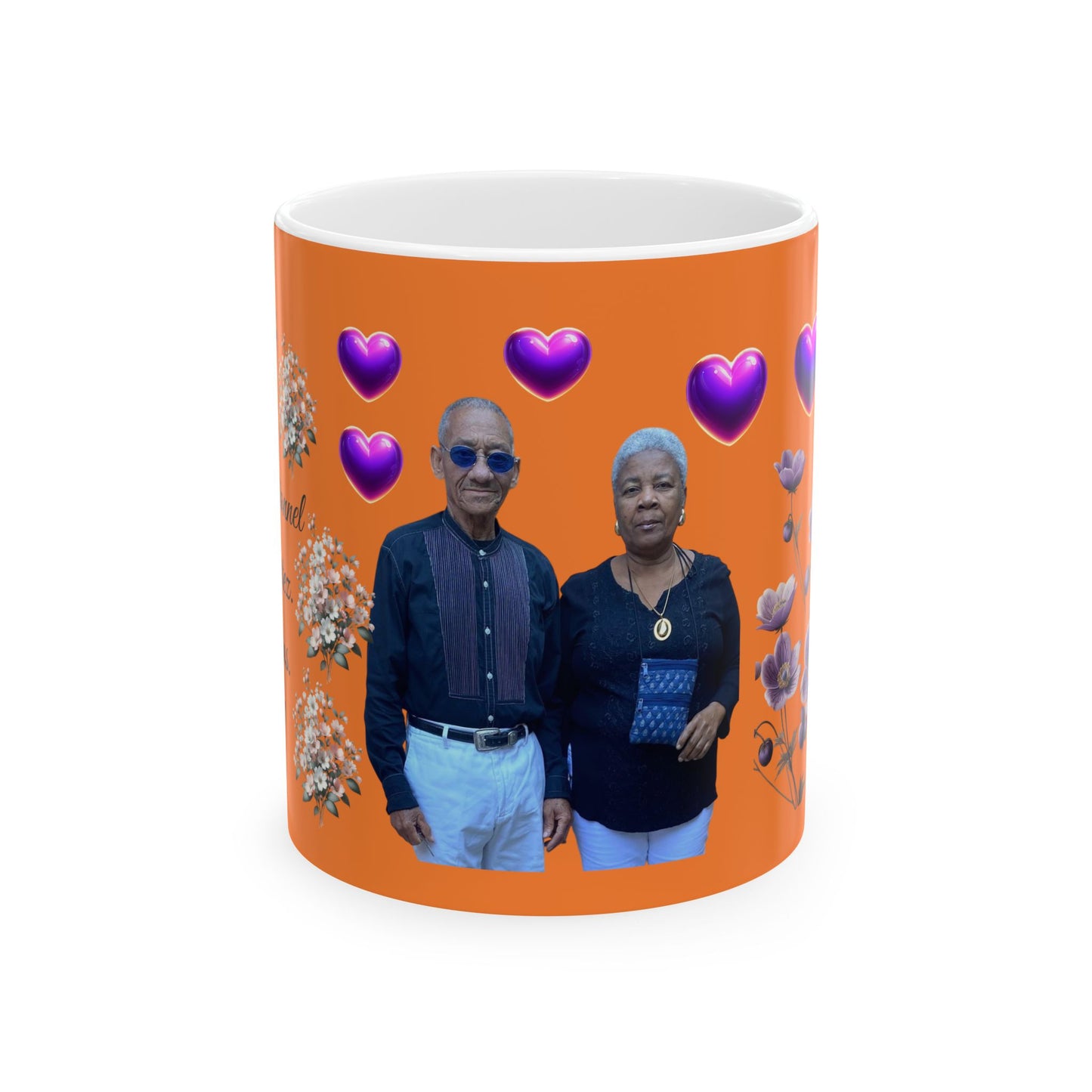 Copy of Personalized Floral Ceramic Mug for Couples | Heartwarming Gift for Anniversaries & Celebrations